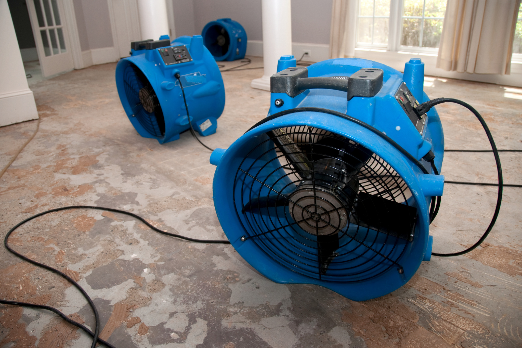 water damage restoration fans